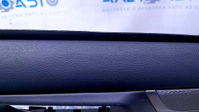 Door trim card rear right Subaru Outback 15-19 black with black insert leather, armrest black leather, molding gray structure, dents, abrasions, scratches