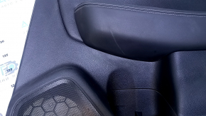 Door trim card rear right Subaru Outback 15-19 black with black insert leather, armrest black leather, molding gray structure, dents, abrasions, scratches
