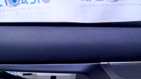 Door trim card rear right Subaru Legacy 15-19 black with black insert cloth, armrest black leather, molding gray structure, dents, abrasions, scratches