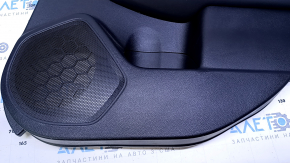 Door trim card rear right Subaru Legacy 15-19 black with black insert cloth, armrest black leather, molding gray structure, dents, abrasions, scratches