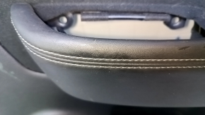 Door trim card rear right Subaru Outback 15-19 black with black insert cloth, armrest black leather, molding gray structure, scuffs, abrasions, scratches