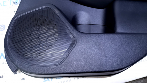 Door trim card rear right Subaru Outback 15-19 black with black insert cloth, armrest black leather, molding gray structure, scuffs, scratches
