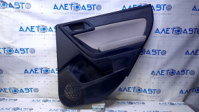 Door trim card rear right Subaru Forester 14-18 SJ black with gray insert cloth, armrest gray cloth, scratches, abrasions