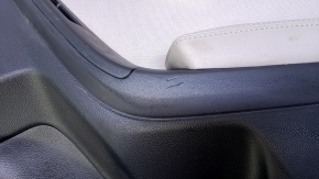 Door trim card rear right Subaru Forester 14-18 SJ black with gray insert cloth, armrest gray leather, scratches, abrasions, for dry cleaning