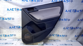Door trim card rear right Subaru Forester 14-18 SJ black with gray insert cloth, armrest gray cloth, scratches, abrasions