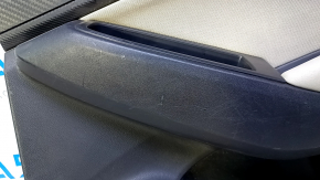 Door trim card rear right Subaru Impreza 5d 17- black with gray insert cloth, armrest gray leather, molding carbon structure, scratches, abrasions, scuffs, for dry cleaning