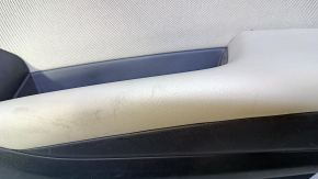Door trim card rear right Subaru Impreza 5d 17- black with gray insert cloth, armrest gray leather, molding carbon structure, scratches, abrasions, scuffs, for dry cleaning