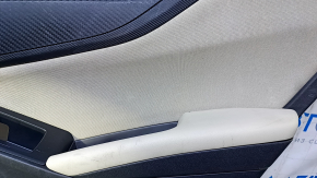 Door trim card rear right Subaru Impreza 5d 17- black with gray insert cloth, armrest gray leather, molding carbon structure, scratches, abrasions, scuffs, for dry cleaning