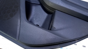 Door trim card rear right Subaru Impreza 5d 17- black with gray insert cloth, armrest gray leather, molding carbon structure, scratches, abrasions, scuffs, for dry cleaning