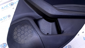 Door trim card rear right Subaru Impreza 17- black with black insert cloth, armrest black leather, molding carbon, scratches, abrasions