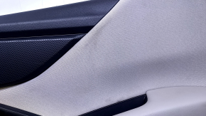 Door trim card rear right Subaru Forester 19- SK black with gray insert cloth, armrest leather gray, molding black matte, scuffs, for dry cleaning, scratches