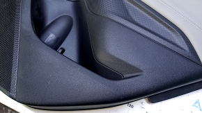 Door trim card rear right Subaru Forester 19- SK black with gray insert cloth, armrest leather gray, molding black matte, scuffs, for dry cleaning, scratches