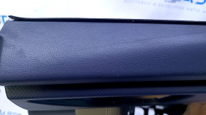 Door trim card rear right Subaru Forester 19- SK black with gray insert cloth, armrest leather gray, molding black matte, scuffs, scratches, broken fastening