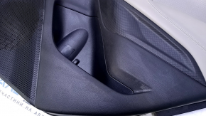 Door trim card rear right Subaru Forester 19- SK black with gray insert cloth, armrest leather gray, molding black matte, scuffs, scratches, broken fastening