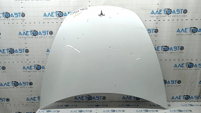 Tesla Model 3 18 bare hood - aluminum, white PPSW, paint chips