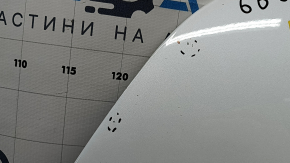 Tesla Model 3 18 bare hood - aluminum, white PPSW, paint chips