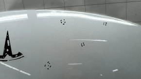 Tesla Model 3 18 bare hood - aluminum, white PPSW, paint chips