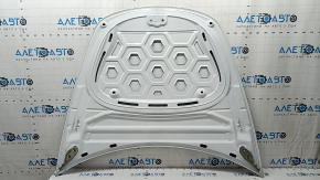 Tesla Model 3 18 bare hood - aluminum, white PPSW, paint chips