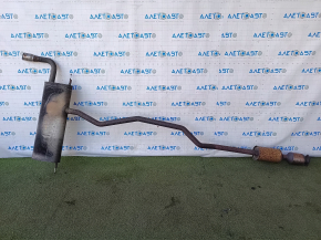 Exhaust line for 1 pipe Ford Fusion mk5 13-19 2.0 hybrid, plug-in with catalytic converter, rusty, studs sawed off