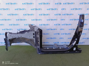 Front left quarter Nissan Rogue 14-20 black, sawn off, with central pillar, non-standard, tear