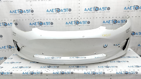Front bare bumper Tesla Model 3 18 - for parking sensors white PPSW, scratches, bumps, broken fasteners