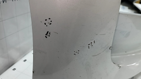 Front bare bumper Tesla Model 3 18 - for parking sensors white PPSW, scratches, bumps, broken fasteners