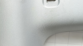 Tesla Model 3 18 headliner - gray cloth, under magnetic visor hooks, creases, scratches, cracks, needs cleaning