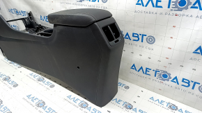 Central console armrest and cup holder Kia Niro 17-19 HEV, PHEV leather black for rear row air conditioning, for cleaning