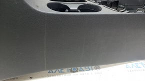 Central console armrest and cup holder Kia Niro 17-19 HEV, PHEV leather black for rear row air conditioning, for cleaning
