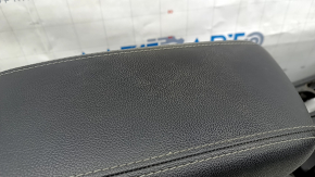 Central console armrest and cup holder Kia Niro 17-19 HEV, PHEV leather black for rear row air conditioning, for cleaning