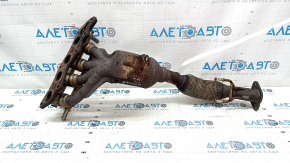 Exhaust manifold with catalytic converter Ford Fusion mk5 17-20 hybrid rusty, mesh torn, bolts broken