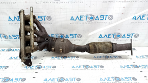 Exhaust manifold with catalytic converter Ford Fusion mk5 17-20 hybrid rusty, mesh torn, bolts broken