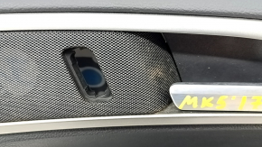 Door trim card front right Ford Fusion mk5 17-20 black with black insert cloth, armrest leather, molding gray, rusty mesh, scratches, for dry cleaning