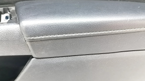 Door trim card front right Ford Fusion mk5 17-20 black with black insert cloth, armrest leather, molding gray, rusty mesh, scratches, for dry cleaning