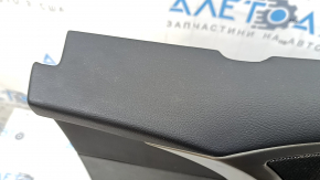 Door trim card front right Ford Fusion mk5 17-20 black with black insert cloth, armrest leather, molding gray, rusty mesh, scratches, for dry cleaning