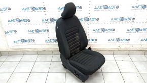 Passenger seat Ford Fusion mk5 17-20 without airbag, electric, black cloth, rusty at the bottom, needs cleaning