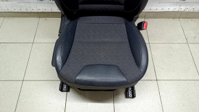 Passenger seat Kia Niro 17-22 HEV, PHEV without airbag, combined, black, mechanical, heated, burnt