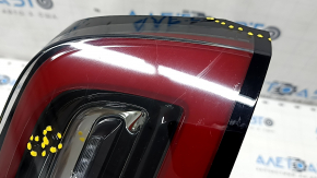 Light outer wing right Tesla Model 3 18- USA 3 pins, missing fragment, broken fasteners, cracks in glass, scuffed