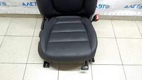 Chevrolet Bolt EV 22-23 passenger seat with airbag, mechanical, heated, black leather, perforation, white and blue stitching