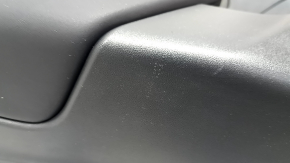 Door trim card rear left Tesla Model 3 21 - black leather, Alcantara insert, leather armrest with speaker, window lifter control and door opening button matte black, scratches