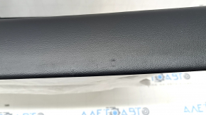 Door trim card front left Tesla Model 3 21 - black leather, Alcantara insert, leather armrest, window lifter control and door opening button matte black, leather defect, dent, crack