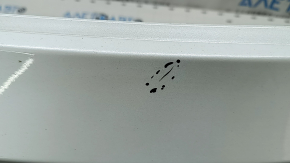 Tesla Model 3 18 rear bare bumper - white, for parking sensors, torn, dented, scratches, broken mount