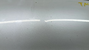 Tesla Model 3 18 rear bare bumper - white, for parking sensors, torn, dented, scratches, broken mount