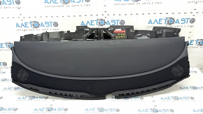 Torpedo front panel with AIRBAG Tesla Model 3 18 - black leather, with speaker pad, rusty pyropatron, scratches