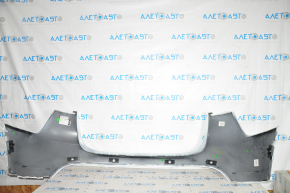 Rear bare upper bumper Tesla Model Y 20 - white, for 6 parking sensors, broken mount, scratches