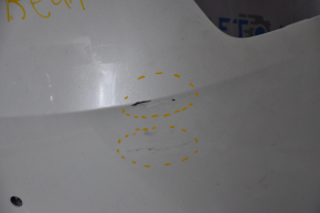 Rear bare upper bumper Tesla Model Y 20 - white, for 6 parking sensors, broken mount, scratches