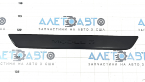 Door sill trim front left outer Tesla Model 3 18 - black, scratches, varnish swelled