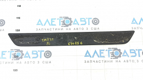 Door sill trim front left outer Tesla Model 3 18 - black, scratches, varnish swelled