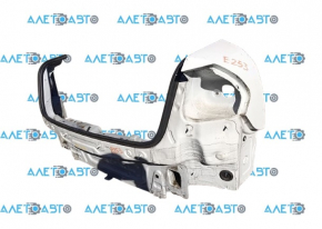 Rear panel VW Passat b8 16-19 2 parts, with eyepieces, white, crushed