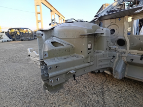 Tesla Model 3 18 front right quarter - on the body, iron panel, white, dented threshold, dented hinge fasteners